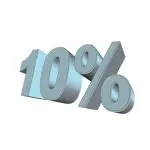 Kymmenen prosenttia kuvaamassa kymmenen prosentin korkokatto muutosta